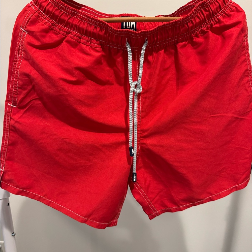 Tom & Teddy’s Men's Red Swim Shorts